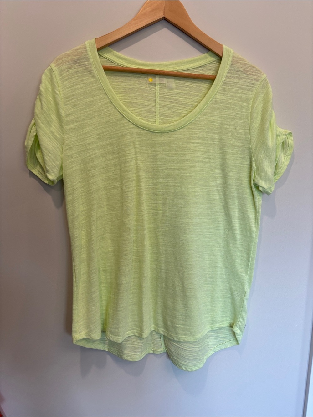 Zella Light Lime Short Sleeve Scoop Neck Tee